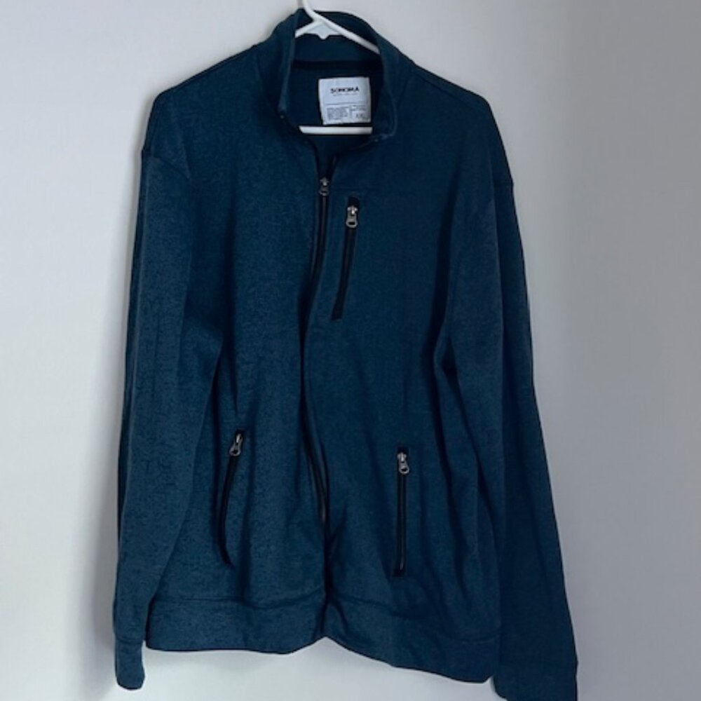 Sonoma Goods for Life Men's Aqua Full Zip Jacket Size 2XL